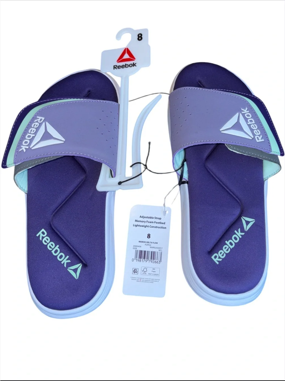 Reebok Women's Delta Flow Slide Sandals Size 8